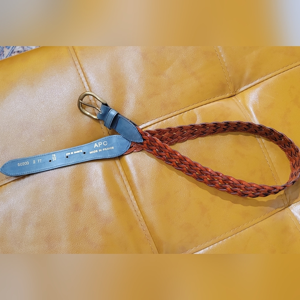 A.P.C. Braided Leather Belt size xs